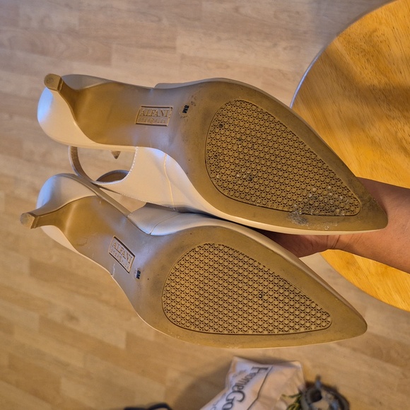 Alfani Tan Cream Pointy Toe Heel Strap Short Pumps BABBSY - Picture 9 of 14